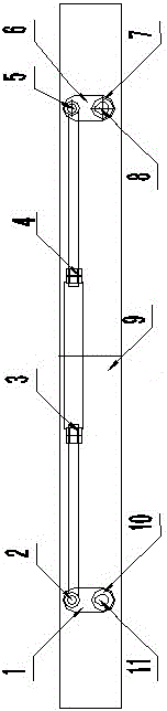 Mine non-pressure air door linkage transmission mechanism