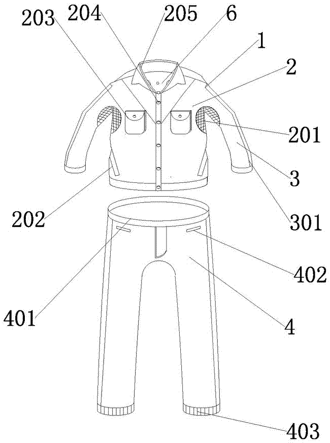 Business work wear with protection function