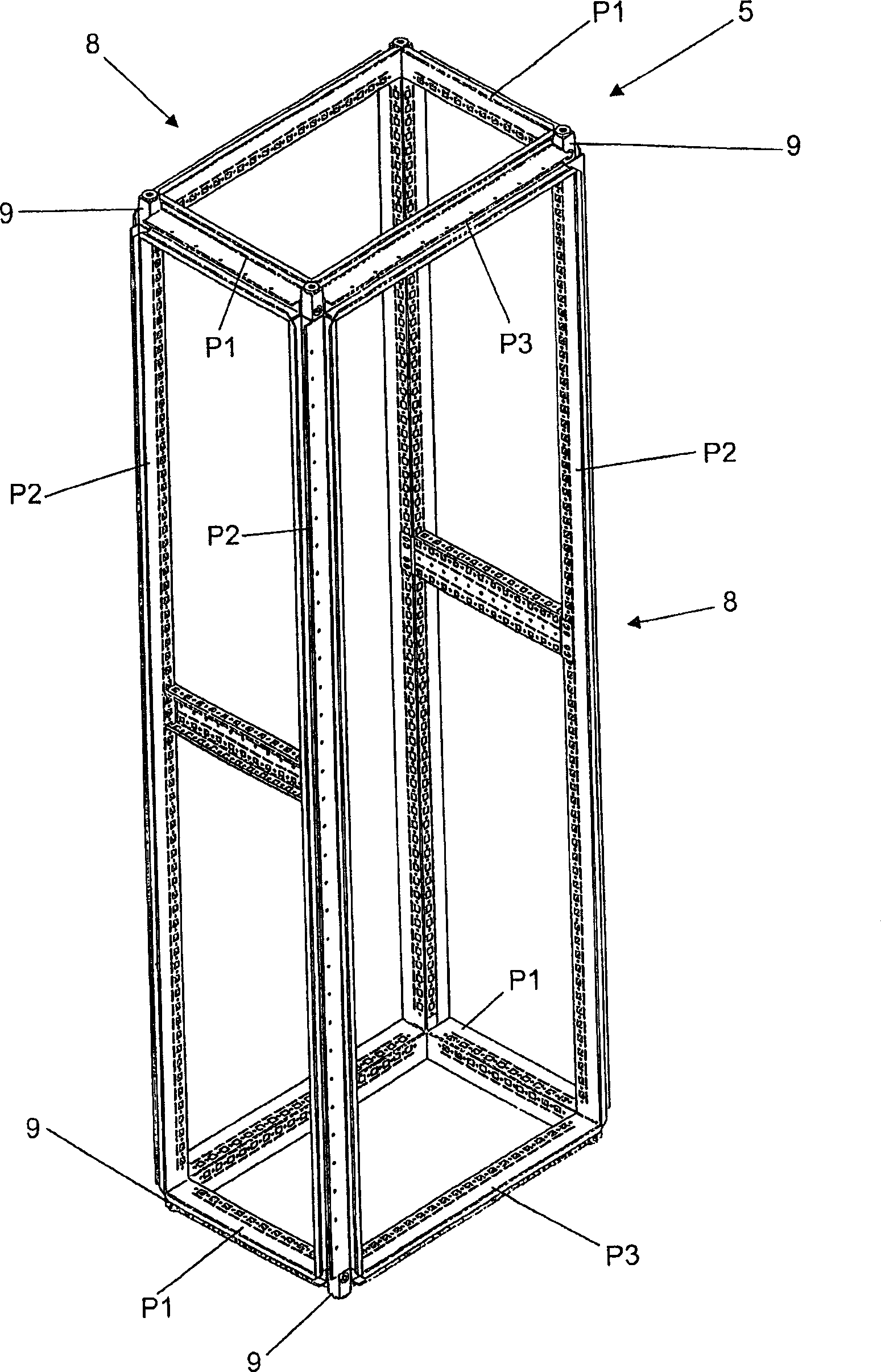 Mettalic structure improvement for manufacturing electrical cabinets