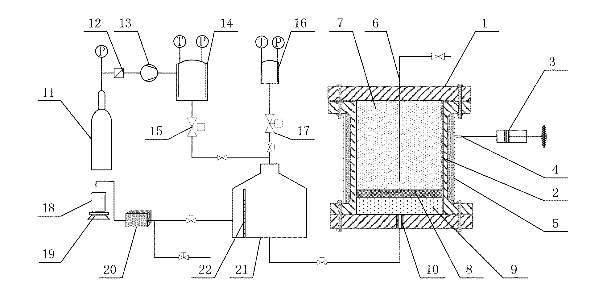 Experimental device for simulating exploitation of natural gas hydrate in permeable boundary layer