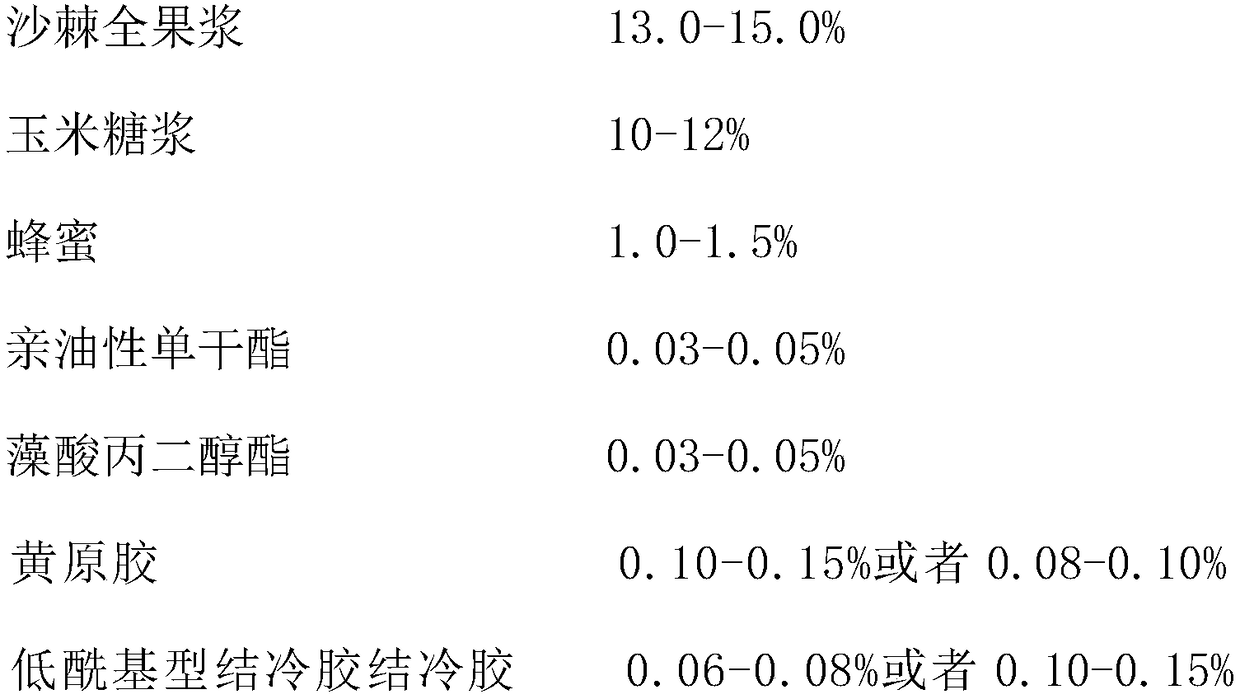 Sea buckthorn whole fruit type beverage and preparation method thereof