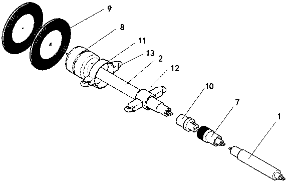 Disassembling-free cleaning device for MOCVD tail pipe