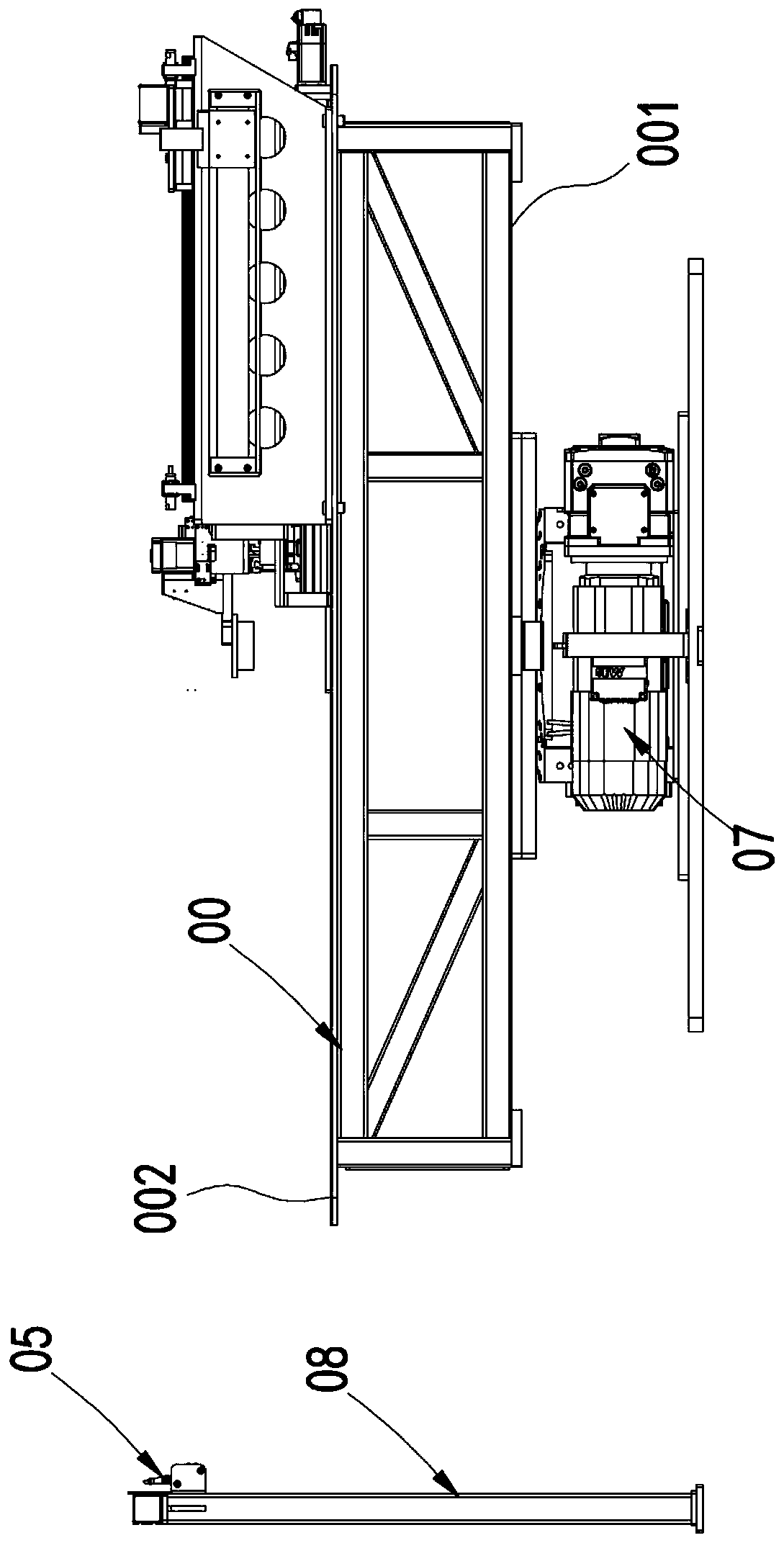 Battery cell module assembling and forming machine, assembling method thereof and battery cell module assembling and forming system