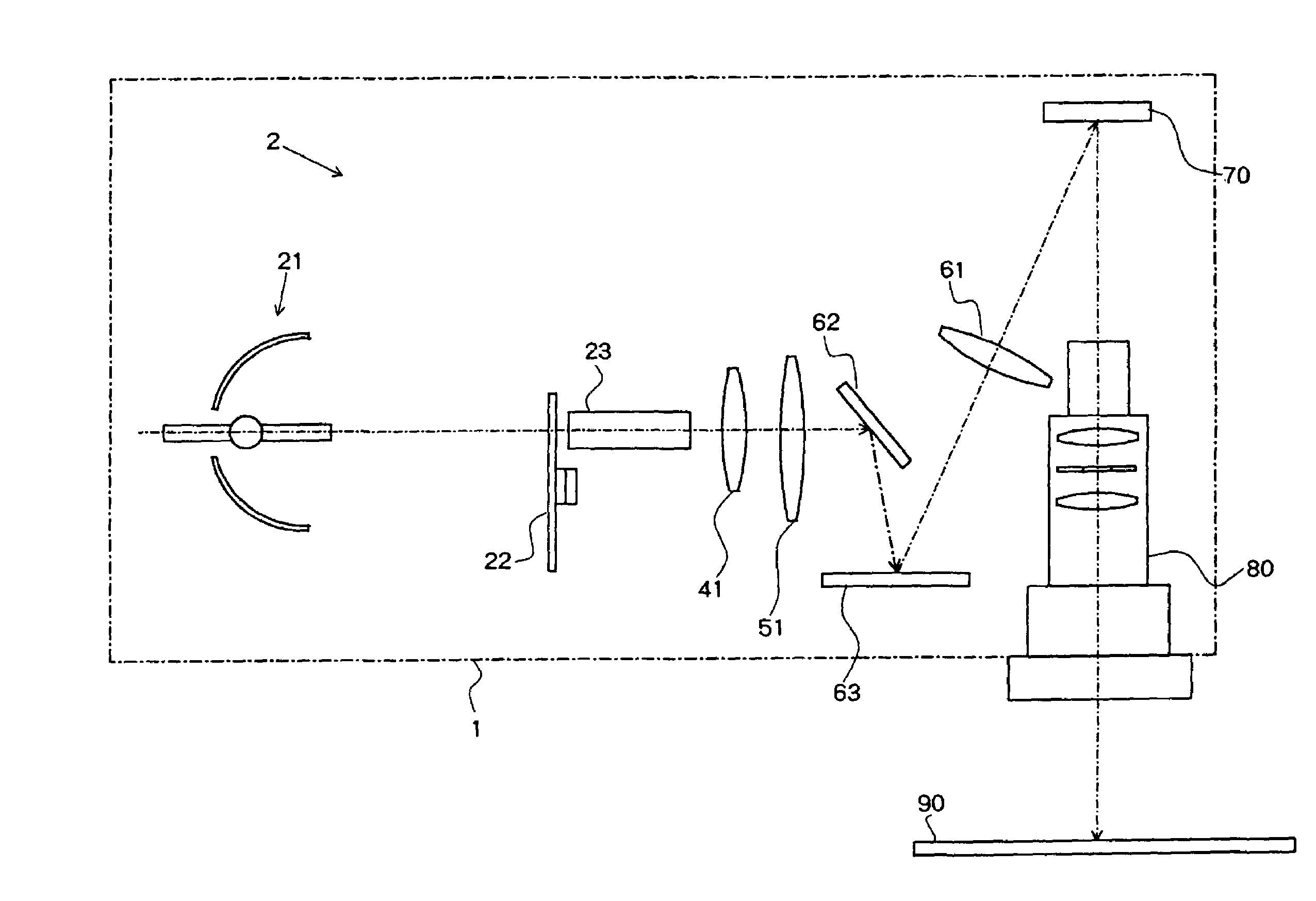 Optical unit for projection display apparatus and projection display apparatus