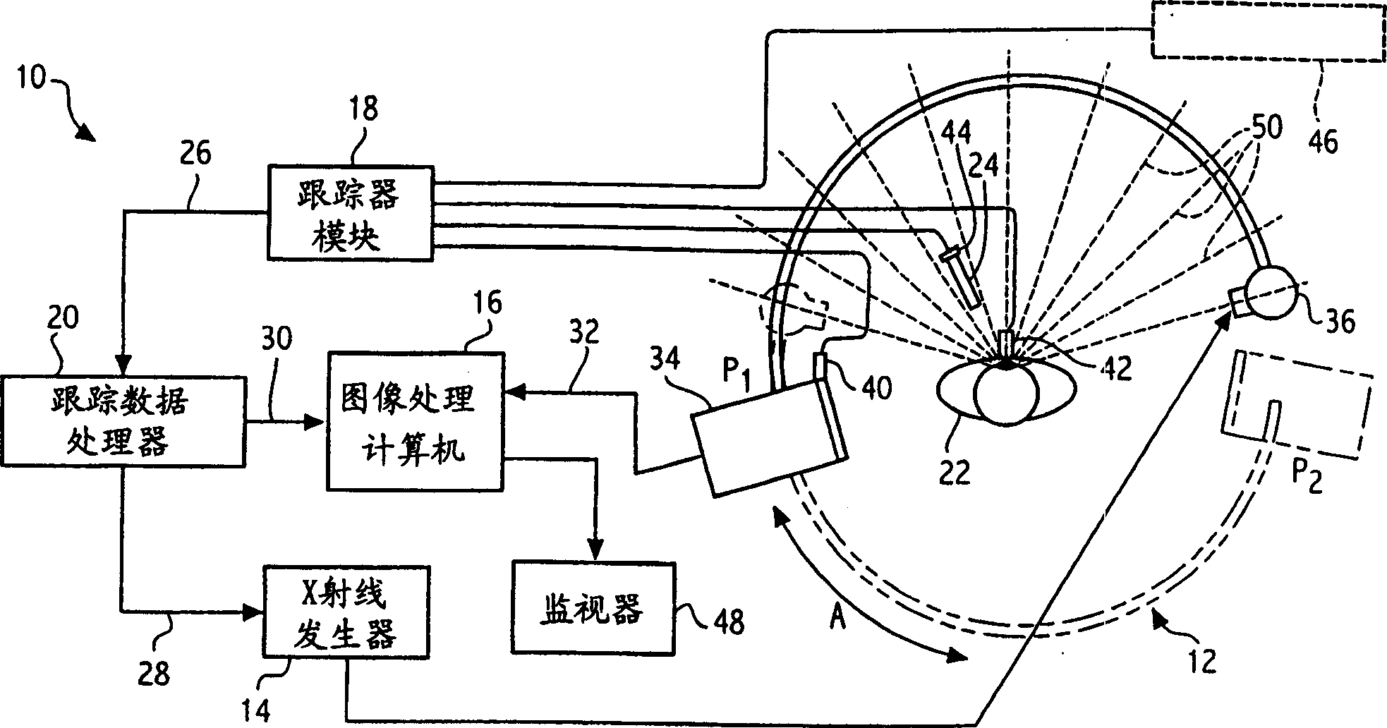 Method and apparatus for obtaining and displaying computerized tomography images by fluoroscopic imaging system