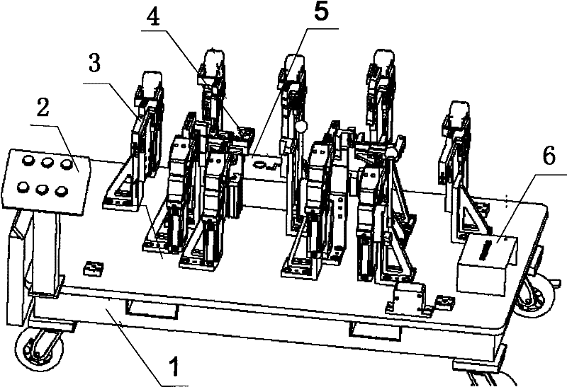 Intelligent electric welding clamp workbench for body in white