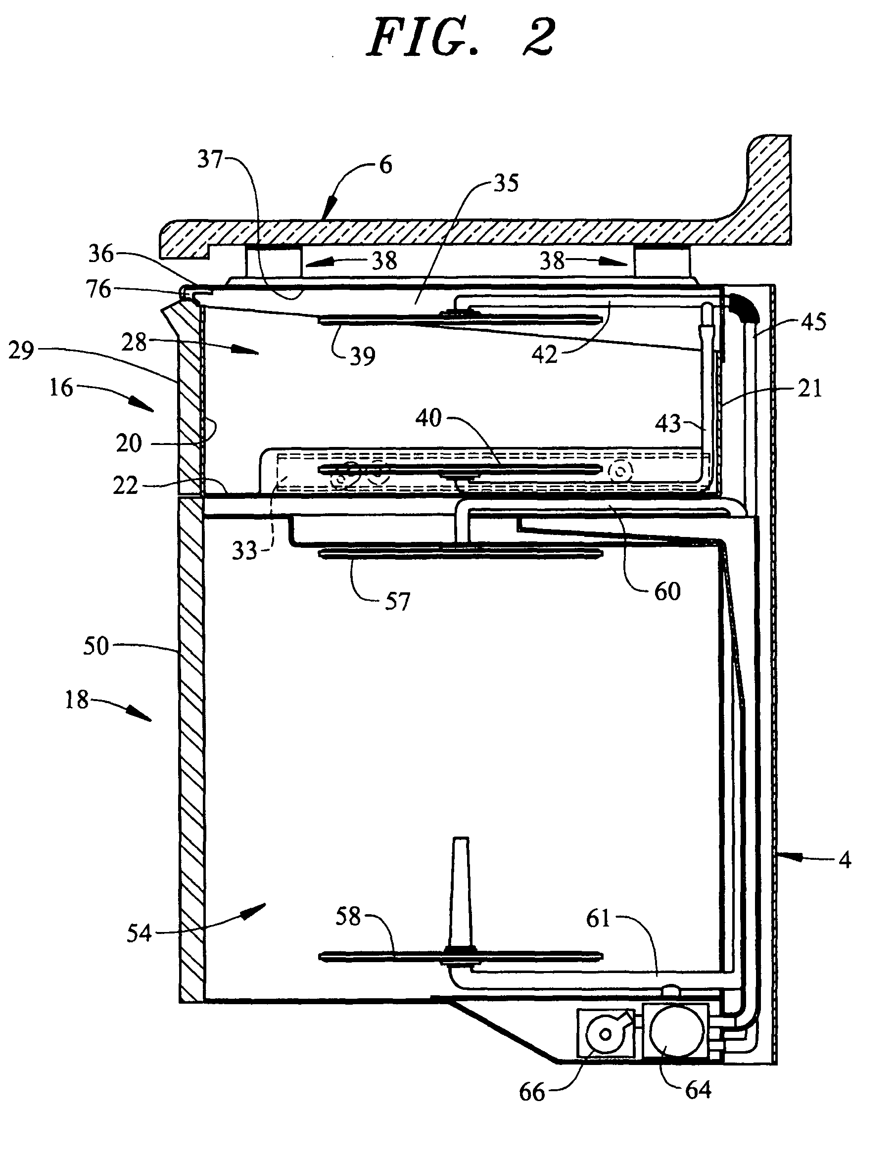 Lid seal for a drawer-type dishwasher