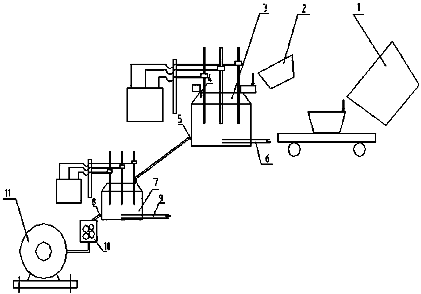 Method and device for producing mineral wool by matching molten-state blast furnace slag with mine tailings