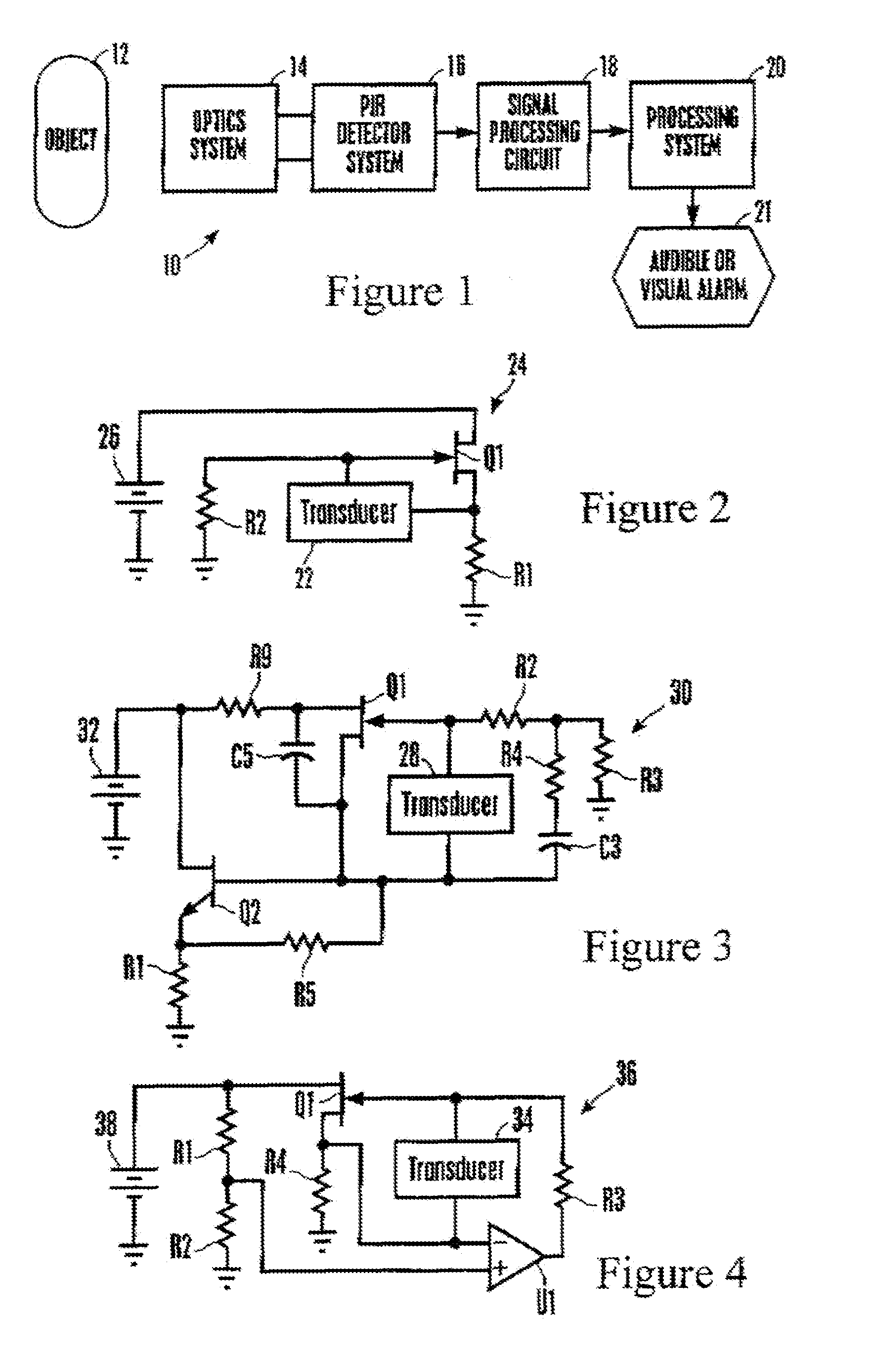 Piezoelectric transducer signal processing circuit