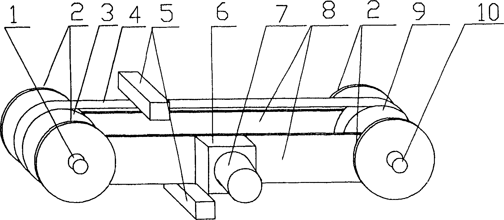 Magnetically absorbing wall-climbing robot crawler