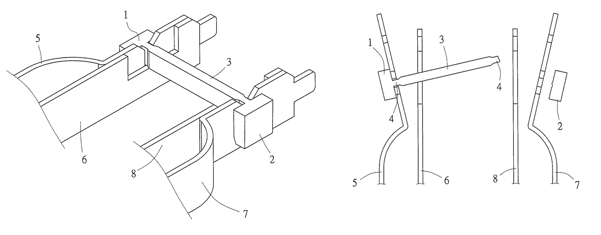 Protective structure, socket, plug and method assuring a live wire and a neutral wire to be powered off simultaneously when overheating