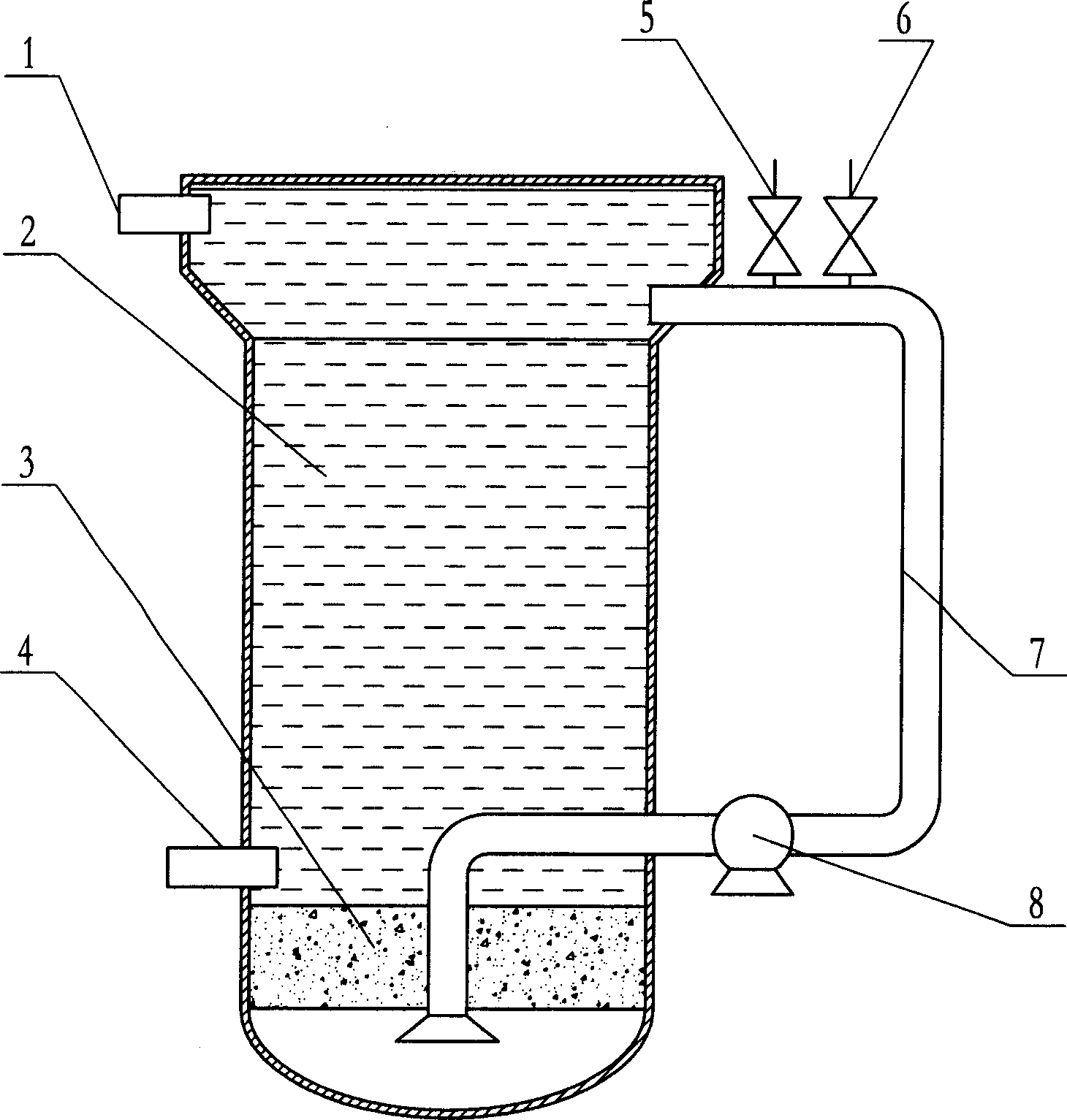 Treatment and special treater of waste water in making salt and nitro-group