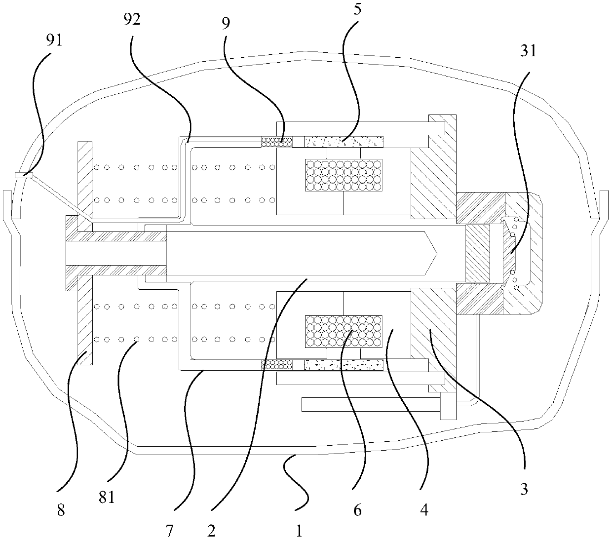 Linear compressor with adjustable cylinder volume and its control method