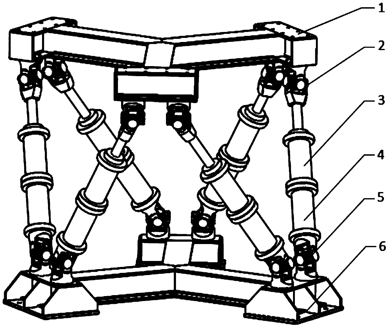 Pneumatic-hydraulic driven six-degree-of-freedom parallel motion platform system for motion simulation