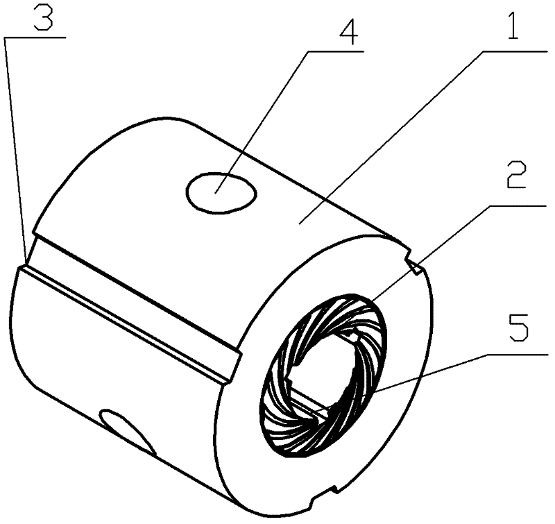 Dynamic pressure gas radial ceramic bearing