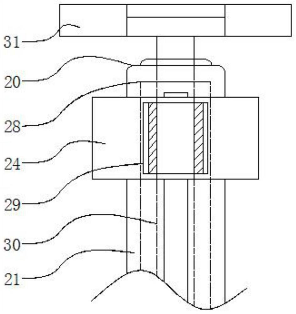 A support device with a protective structure for building construction