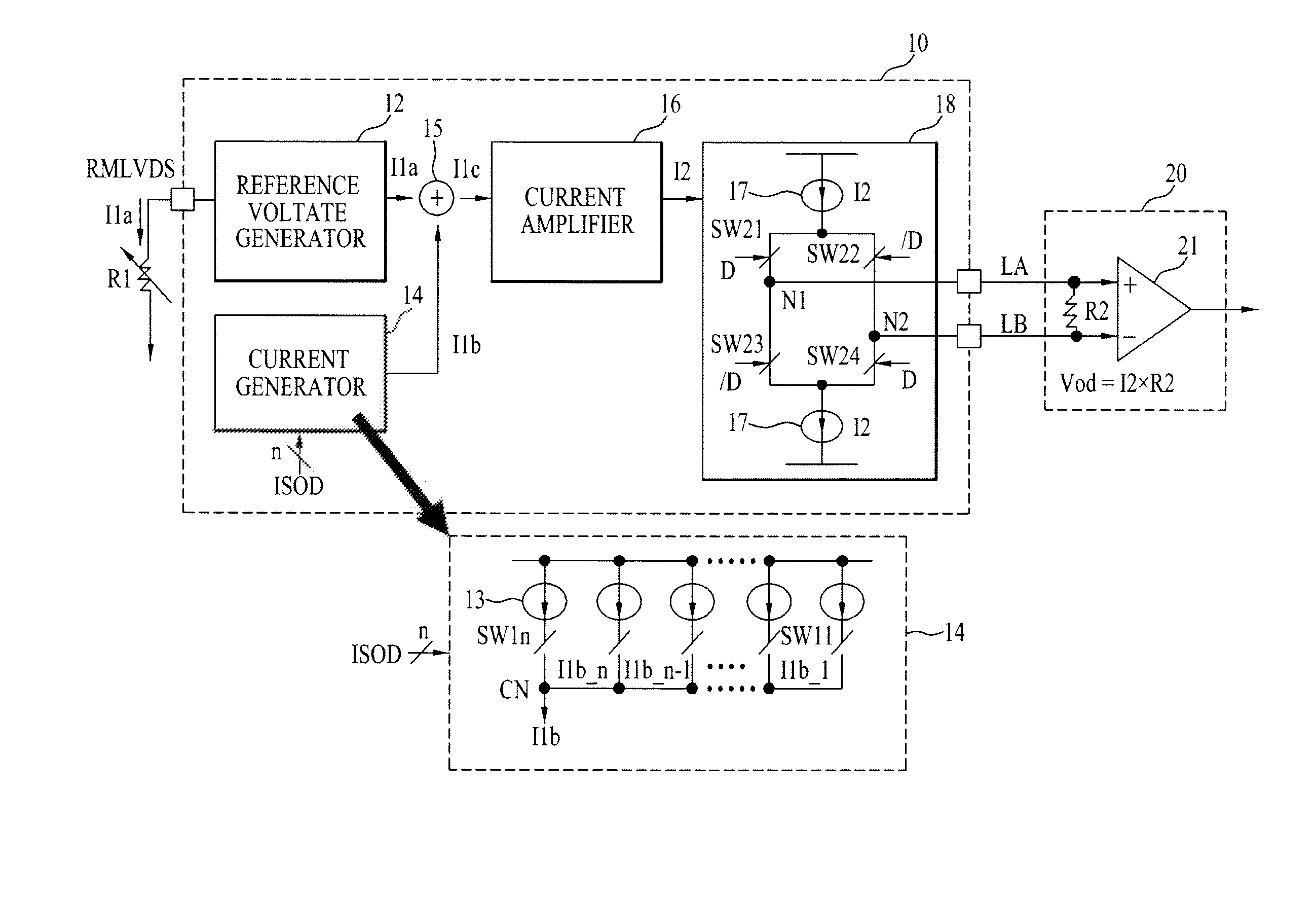 Data transmitting device and flat plate display using the same