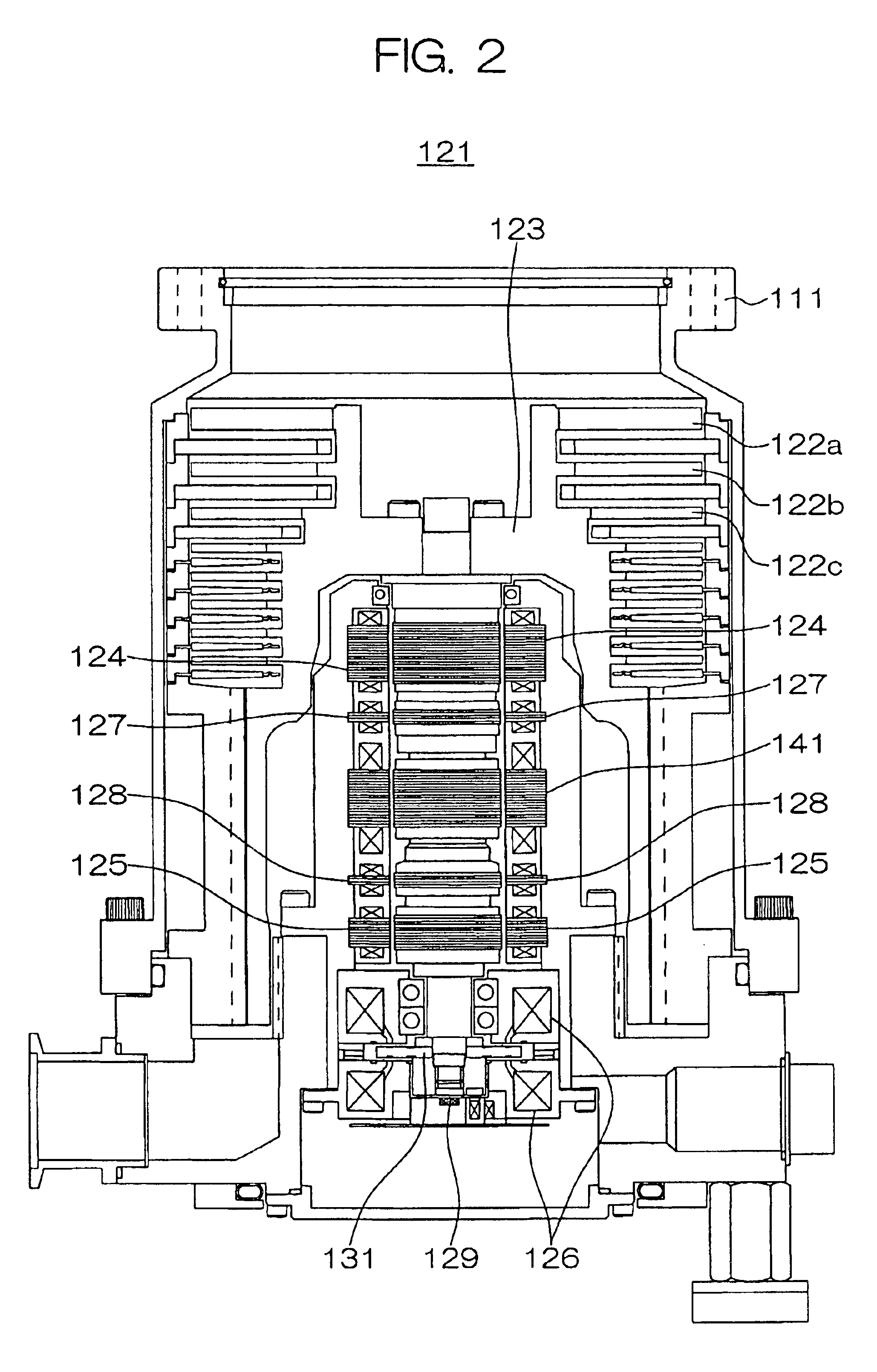 Connecting structure for vacuum pump