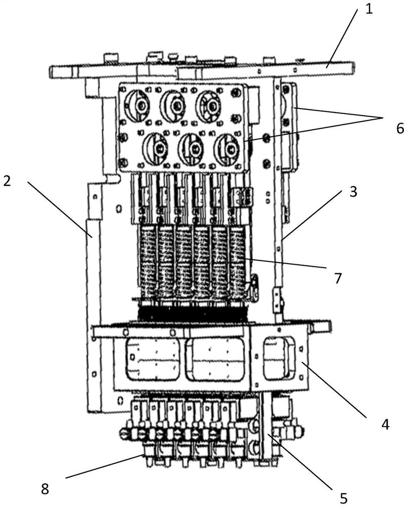 Double-row shaft rod chip mounting head