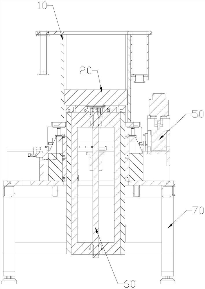 Taking-out and reassembling mechanism of forming cylinder block of 3D metal printer