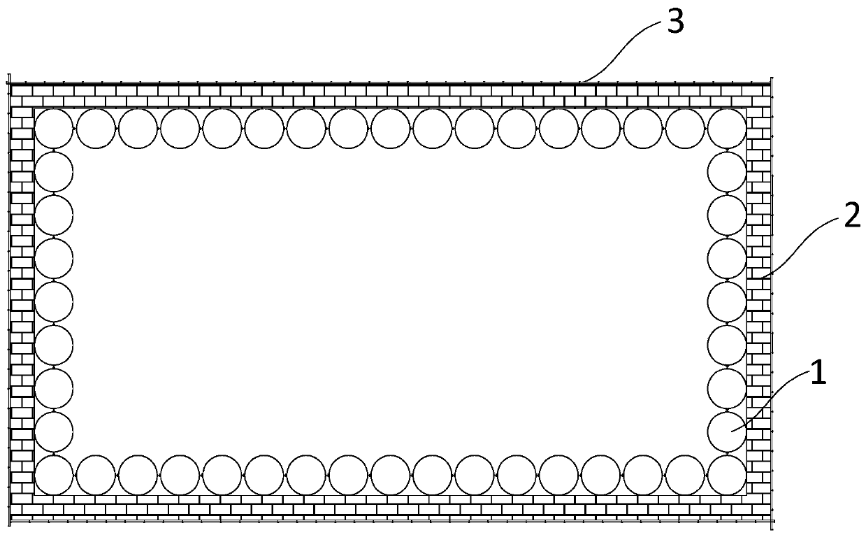 Water stop structure of tidal mud flat reclamation area and water stop method conducted by using water stop structure