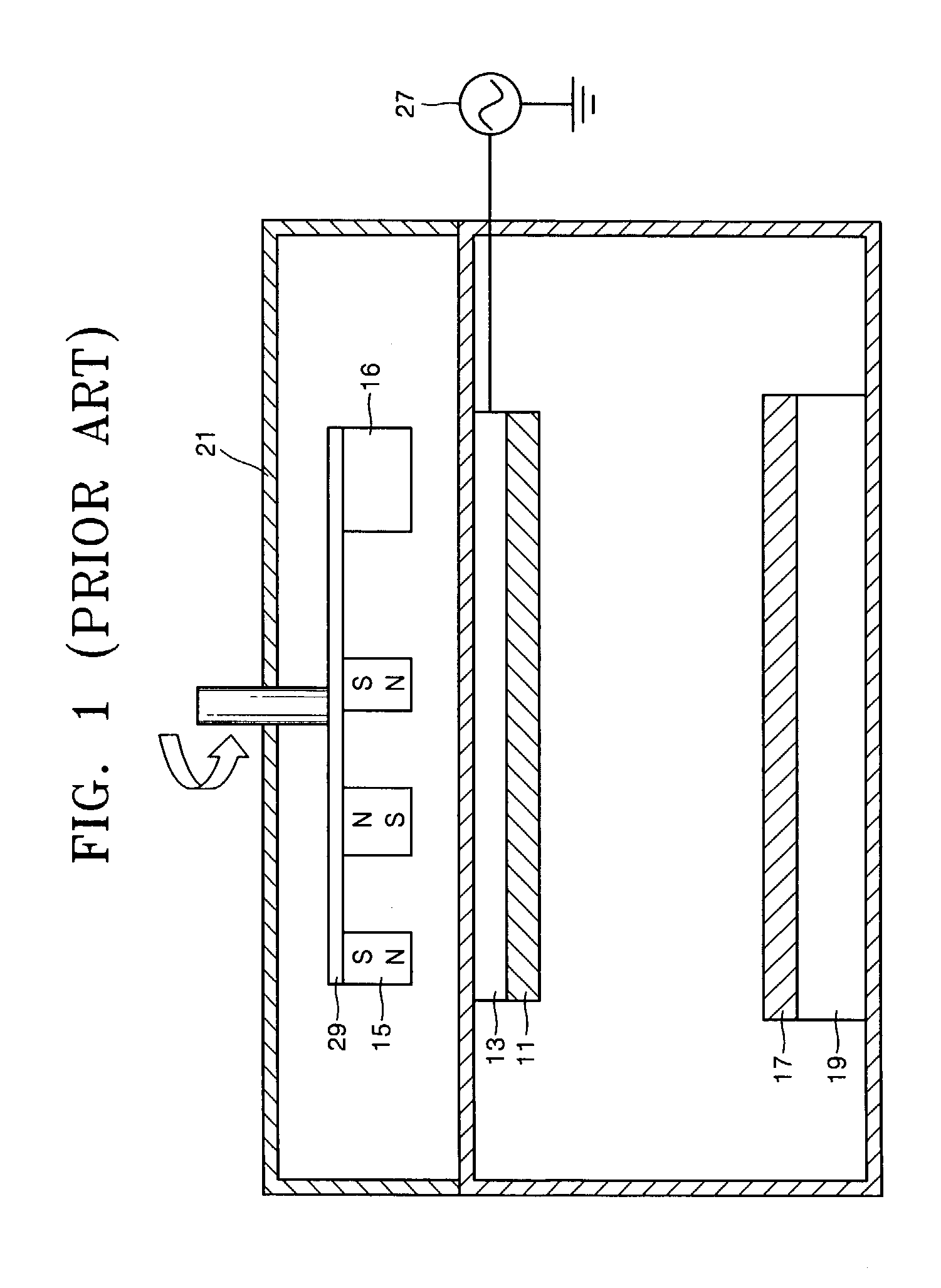 Rotation-magnetron-in-magnetron (RMIM) electrode, method of manufacturing the RMIM electrode, and sputtering apparatus including the RMIM electrode