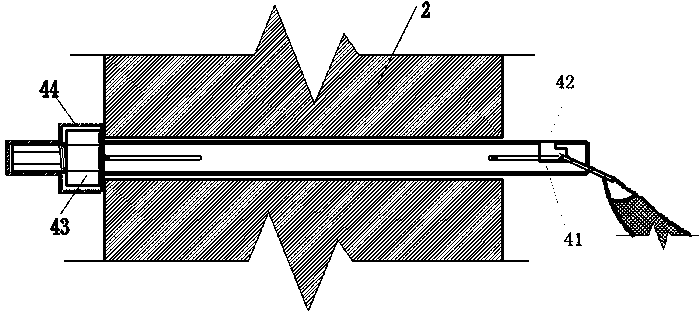 Elevator shaft anti-falling net structure and construction process thereof