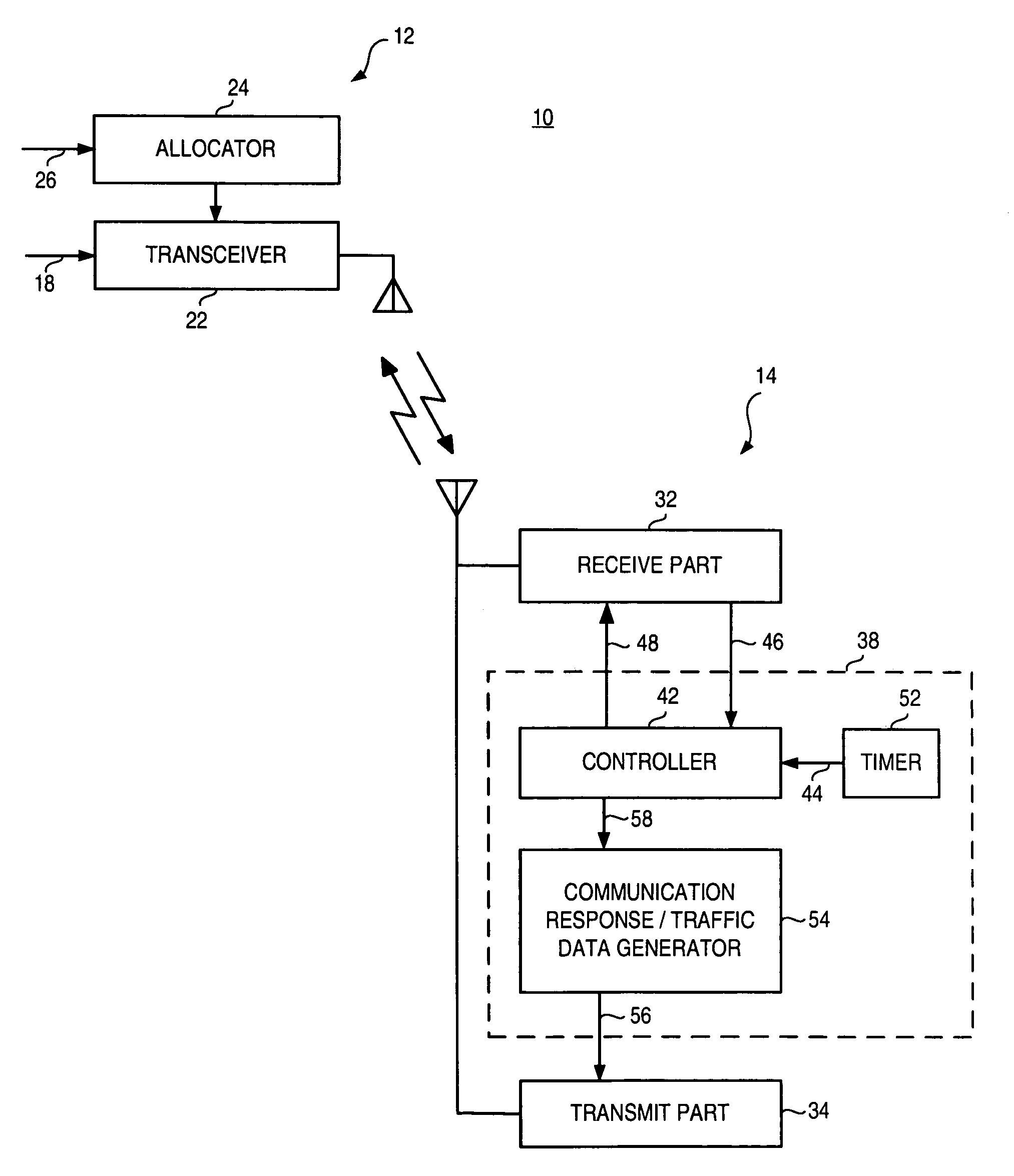 Method and apparatus for enabling transmission of communication response in a slotted radio data communication system