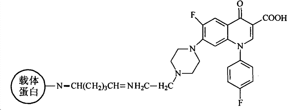 Universal hapten of fluoroquinolone medicines, artificial antigen, broad-spectrum monoclonal antibody, preparation method and application