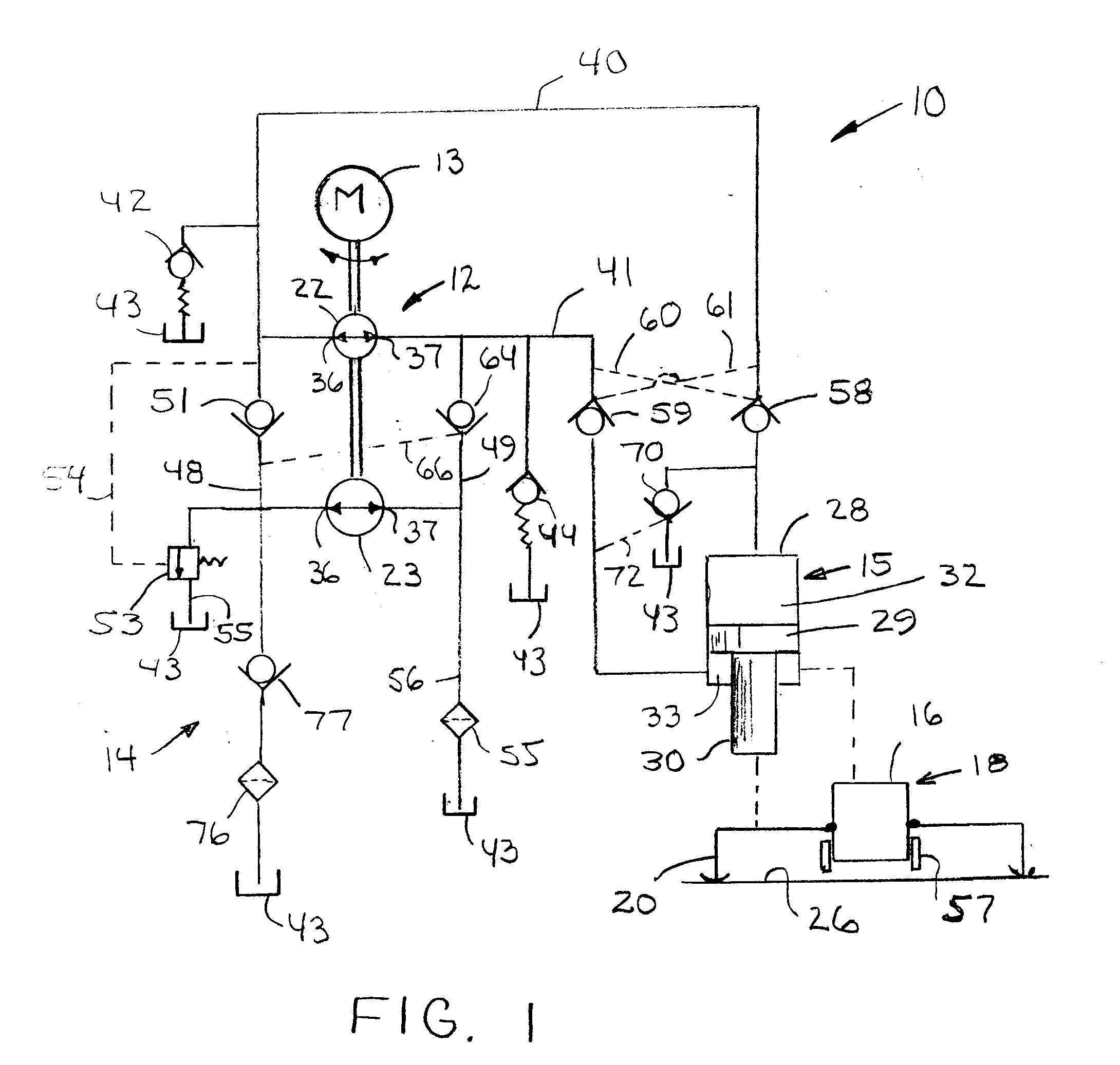 Hydraulic vehicle stabilizer system with two-stage bi-rotational hydraulic pump system