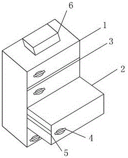 AC low-voltage draw-out switch cabinet equipped with top arc extinguishing gas device