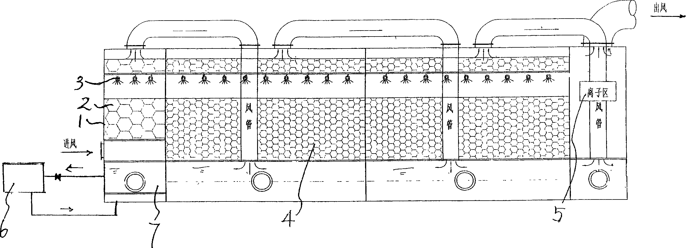 Method for treating oily odour gas