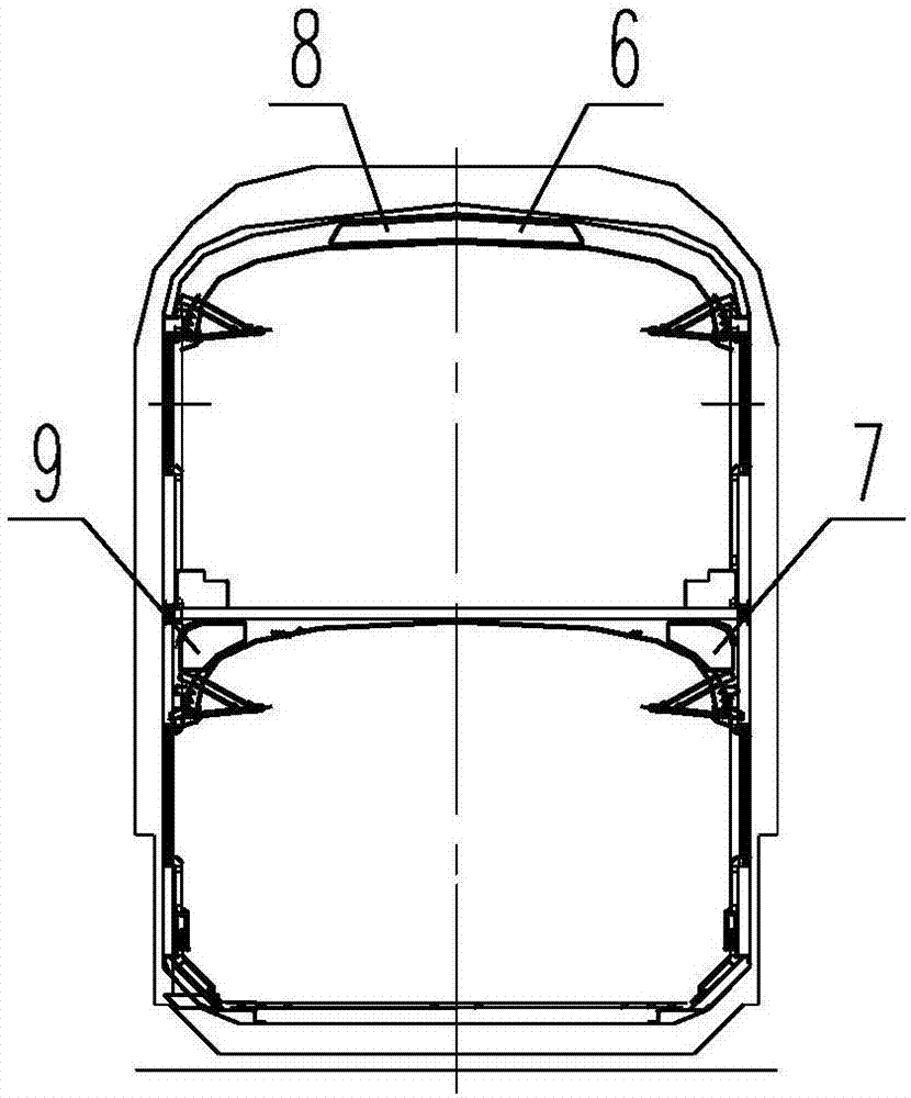 Air supply system of railway double-deck coach