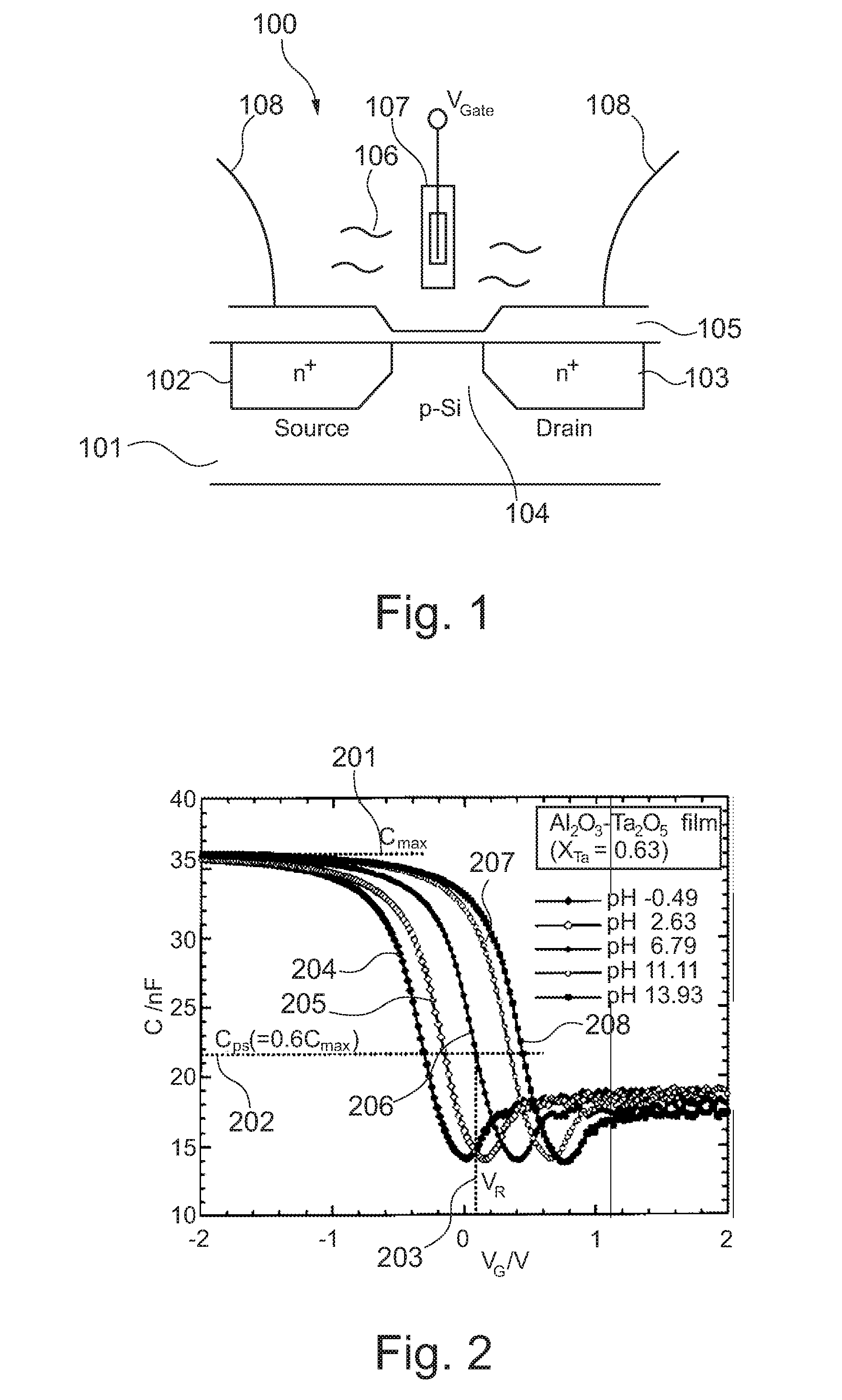 Chip integrated ion sensor