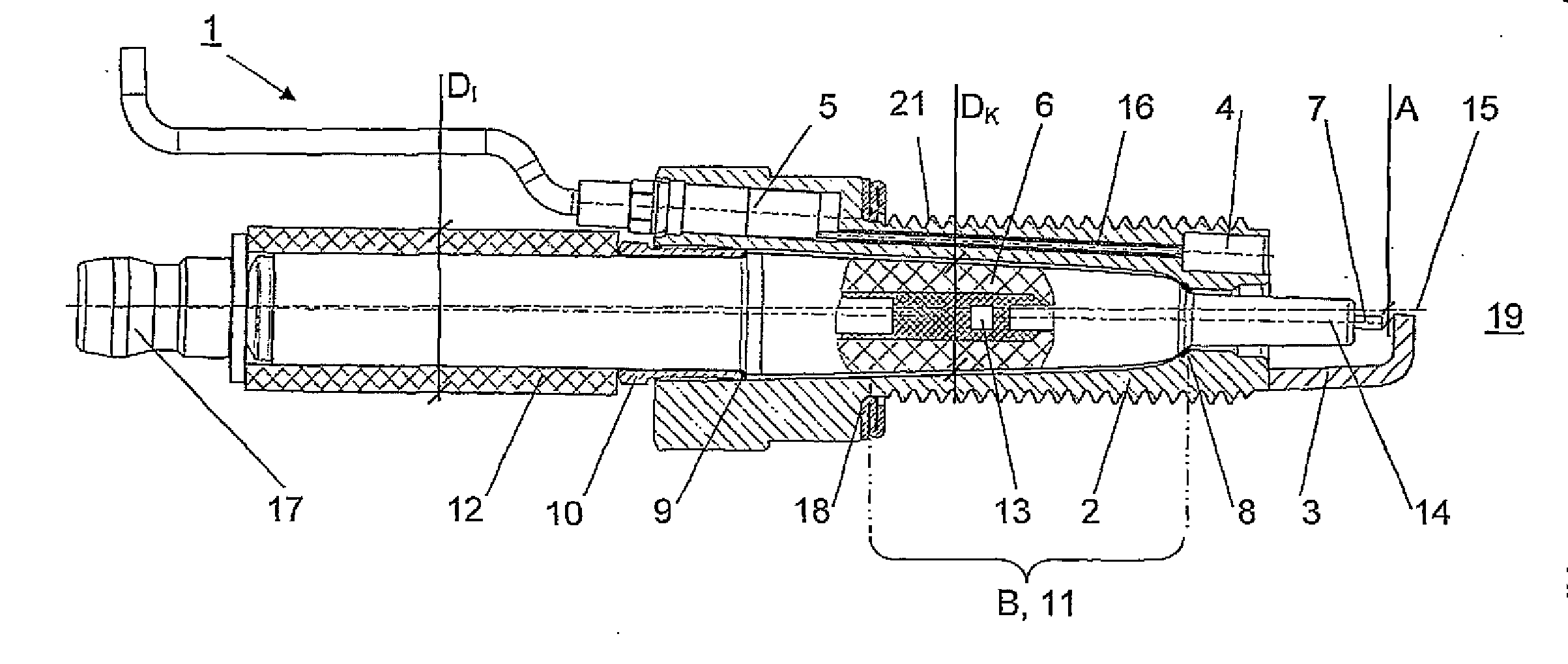 Spark plug having pressure sensor