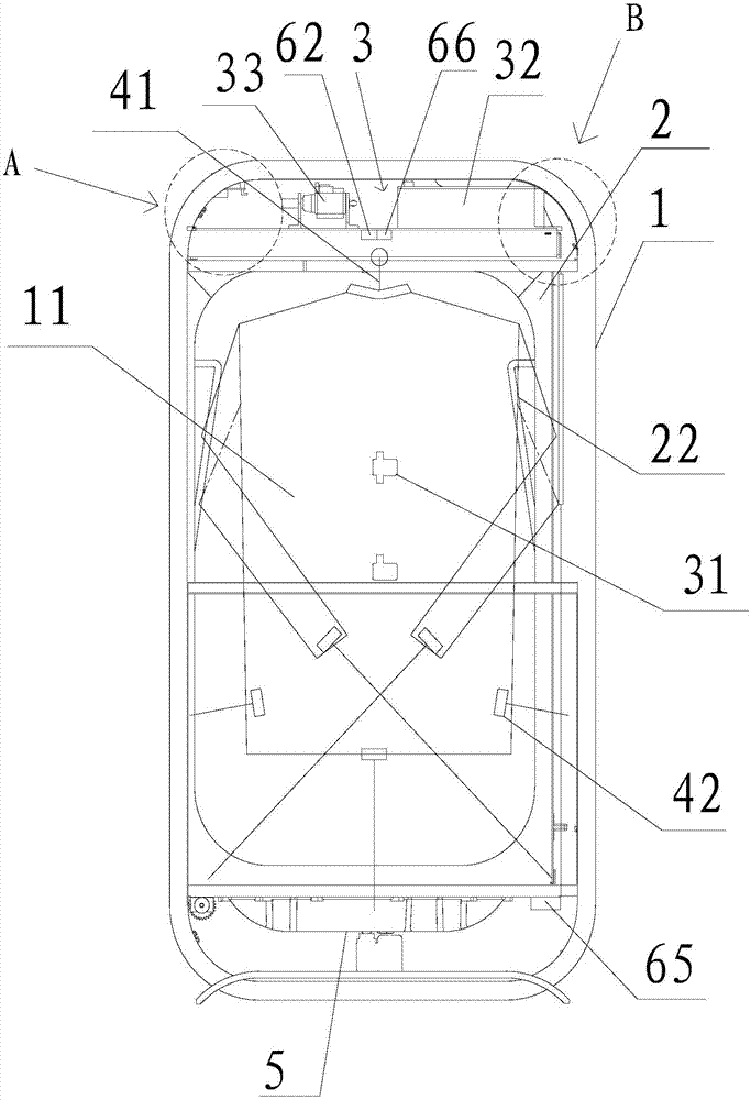 Double-channel cyclic heating system of clothing care machine