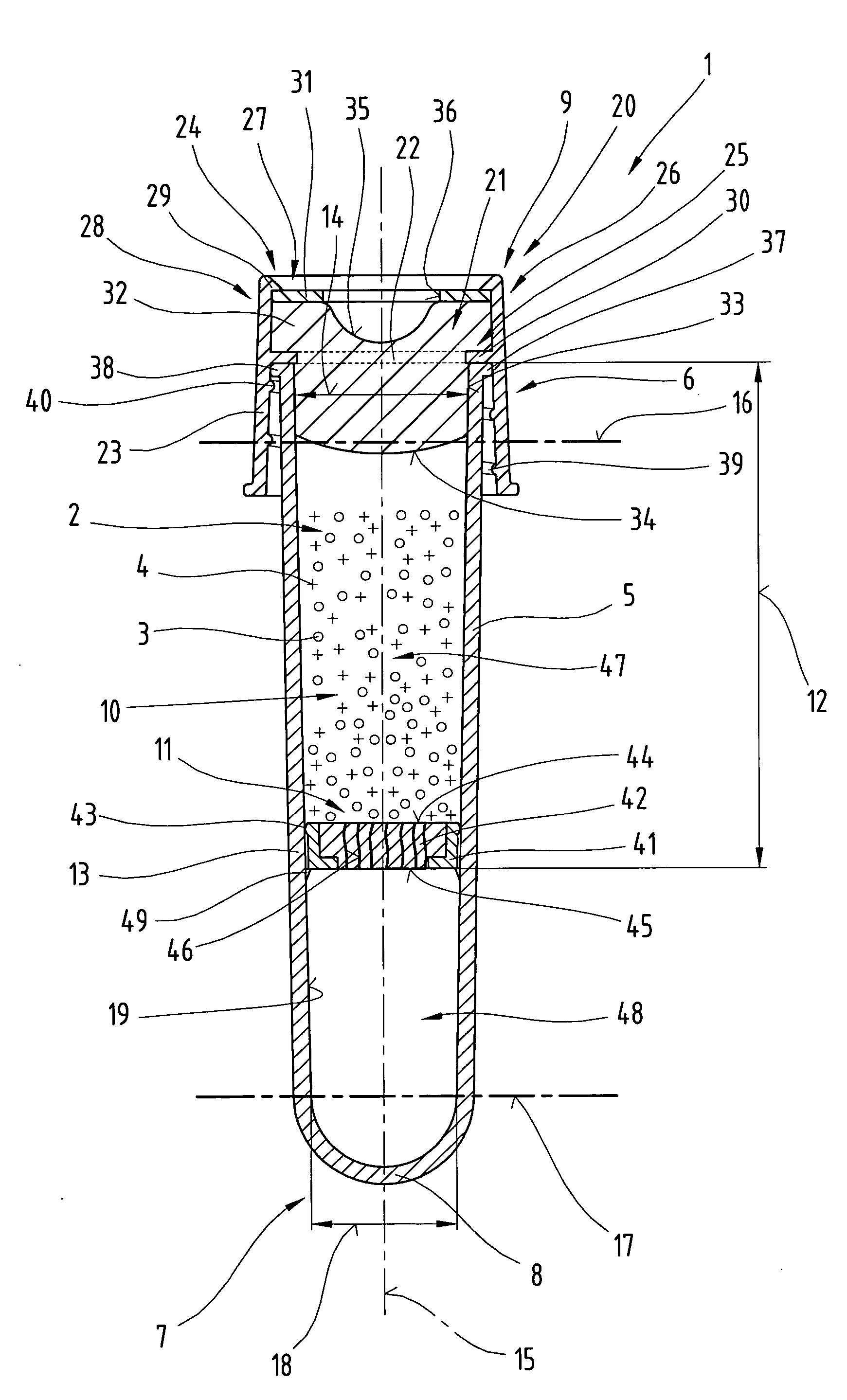 Separating device, holding device and method for separation