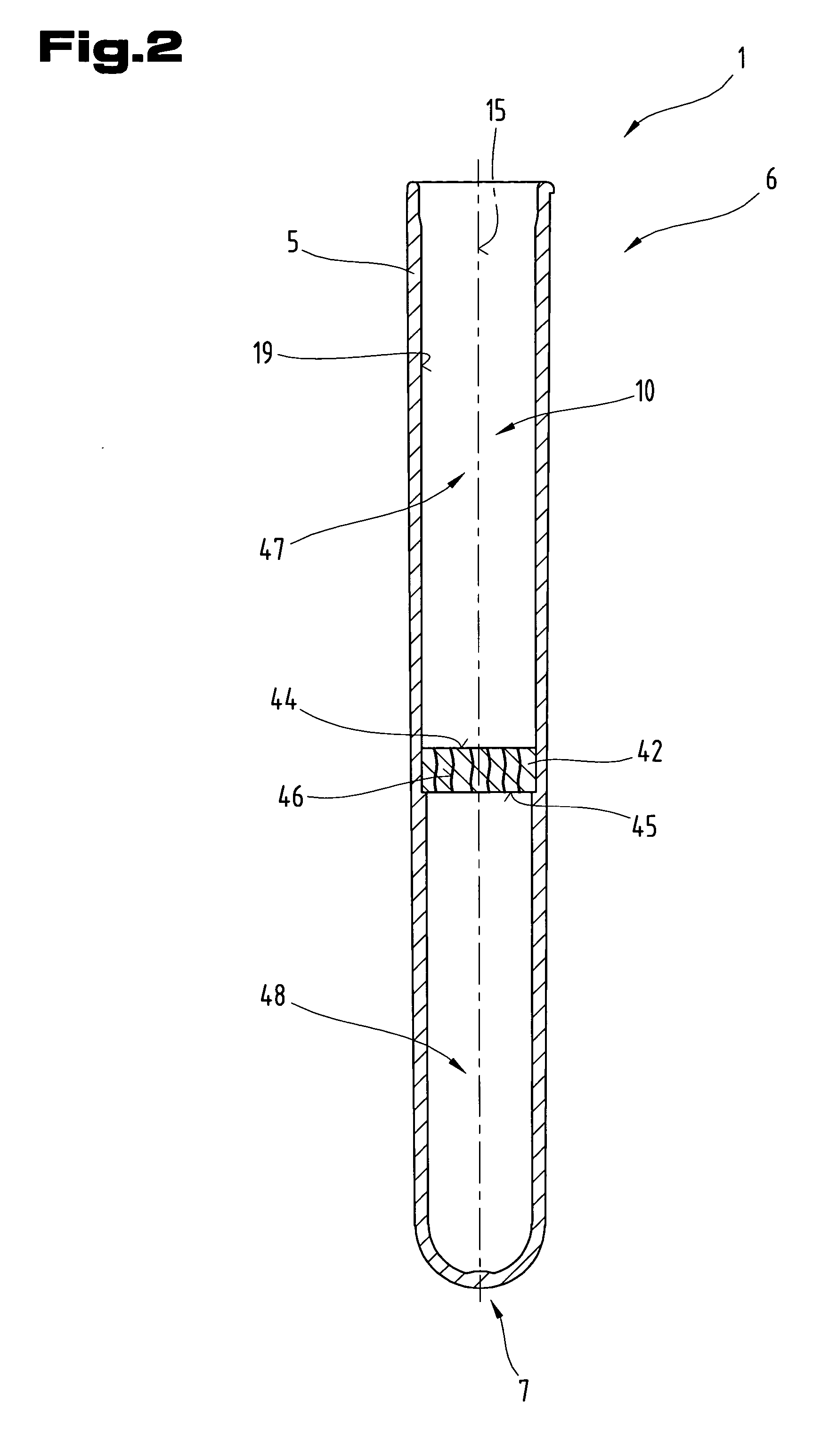 Separating device, holding device and method for separation