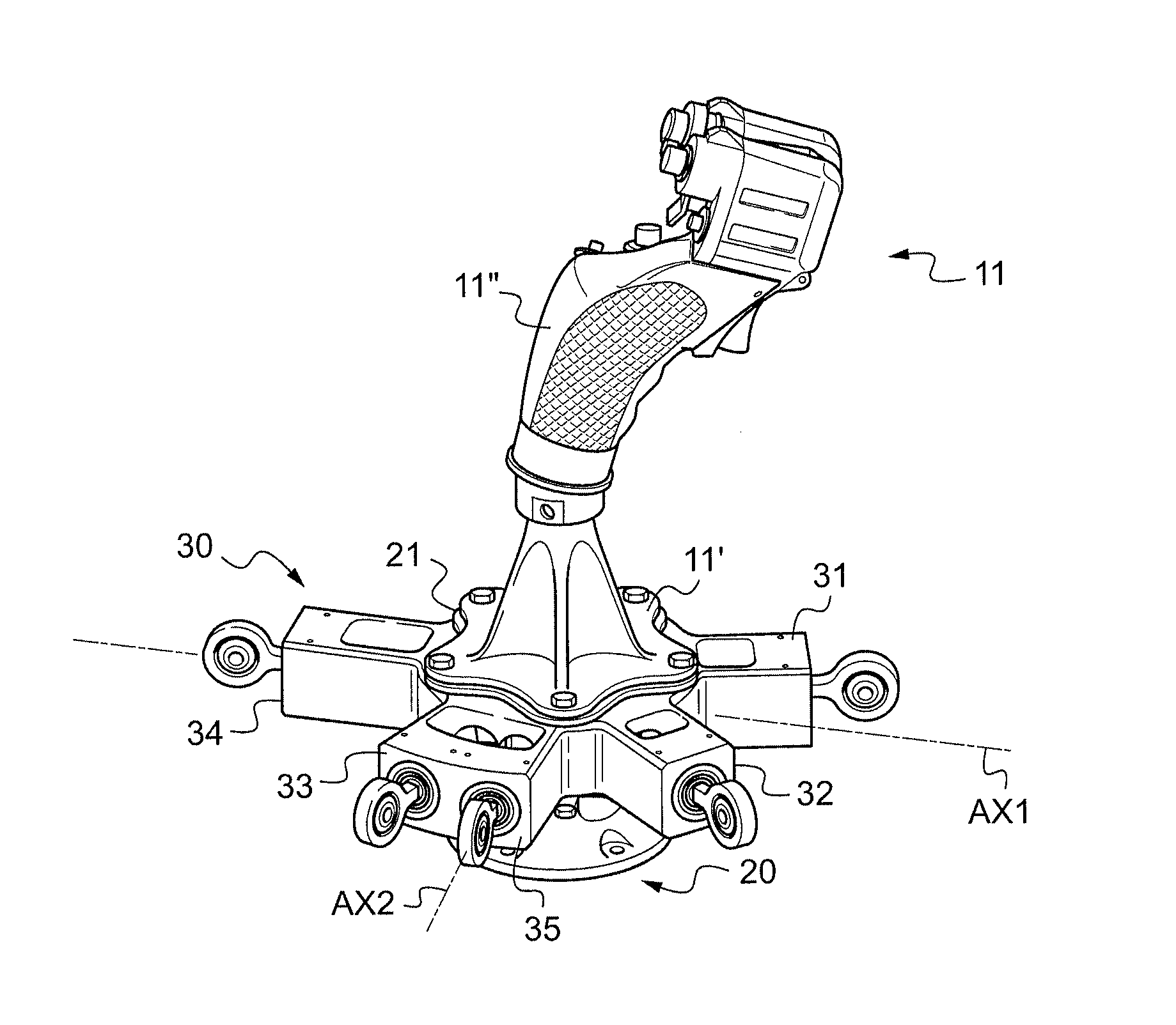 Control lever for controlling a rotary wing, a mechanical control system including said control lever, and an aircraft