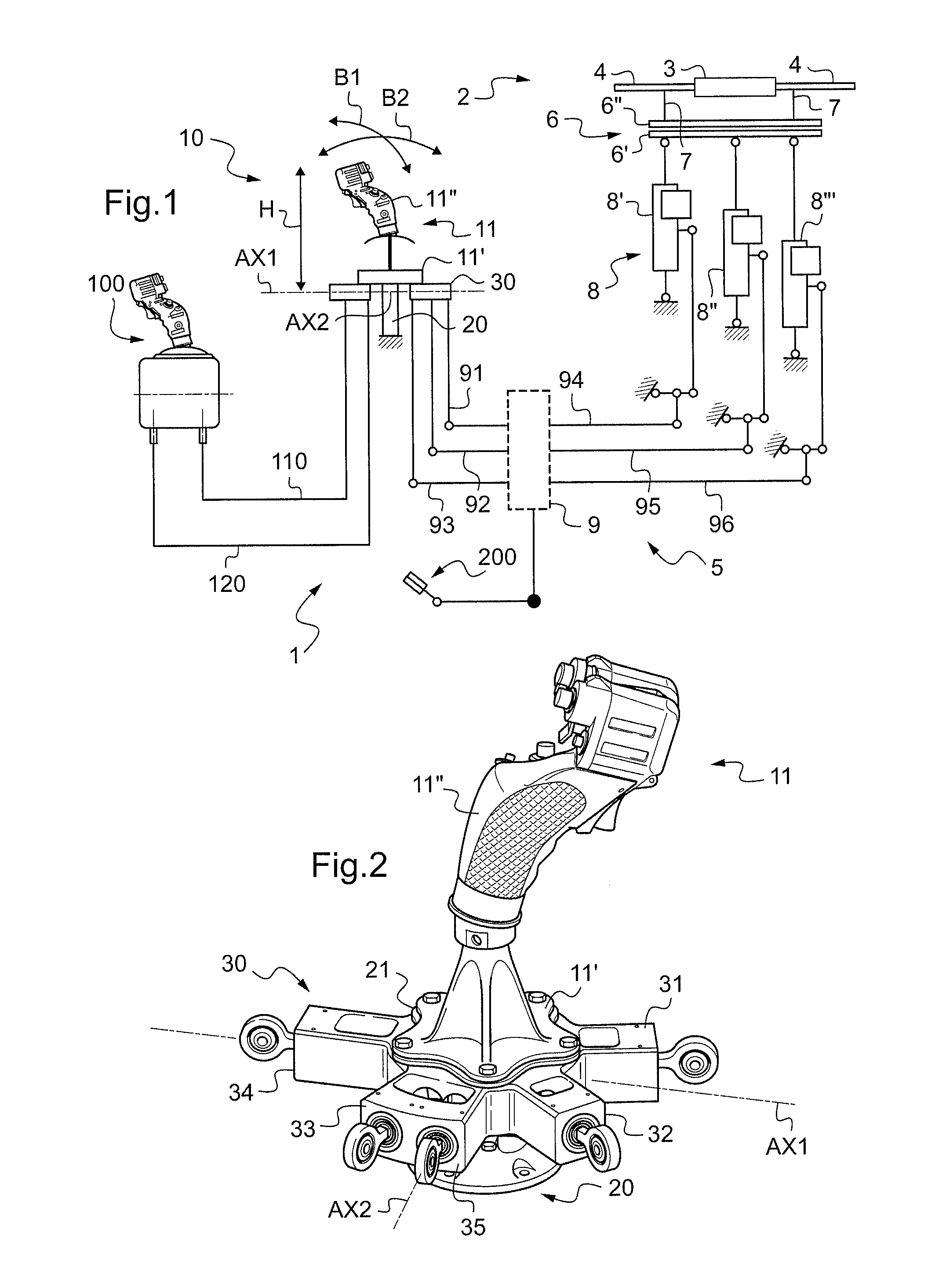 Control lever for controlling a rotary wing, a mechanical control system including said control lever, and an aircraft