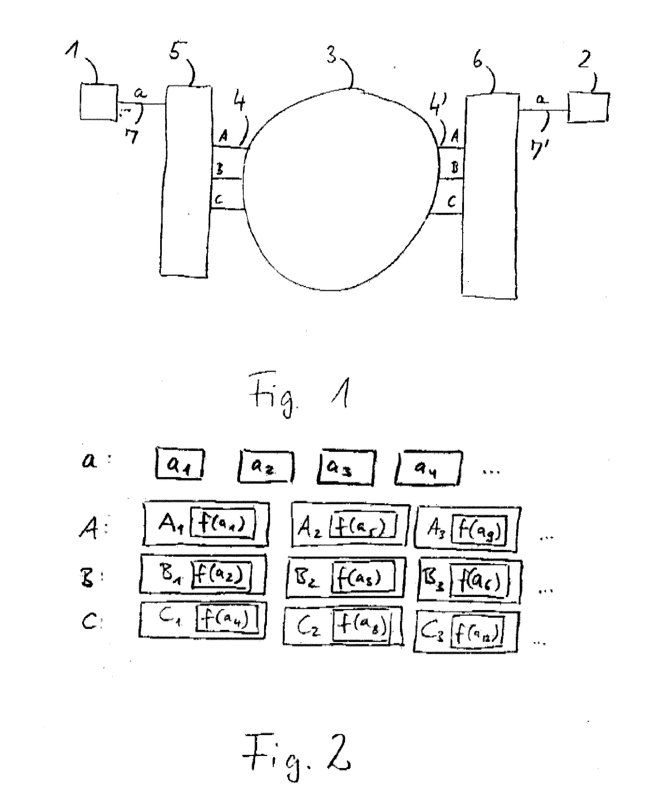 System and method for transmitting a data flow via bundled network access links as well as an auxiliary transmitter and receiver device and transmission and receiving methods therefore