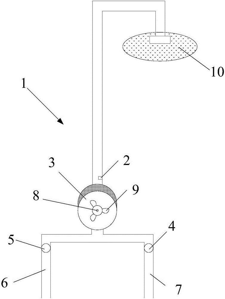 Showering device