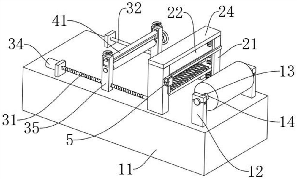 Tensile property detection device for energy-saving building material light-transmitting heat-insulating film production