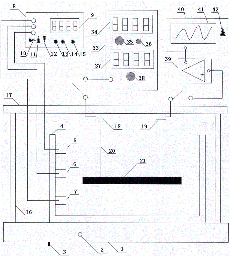 Experimental device and method for testing Young modulus through suspending fiber coupling flexural resonance method