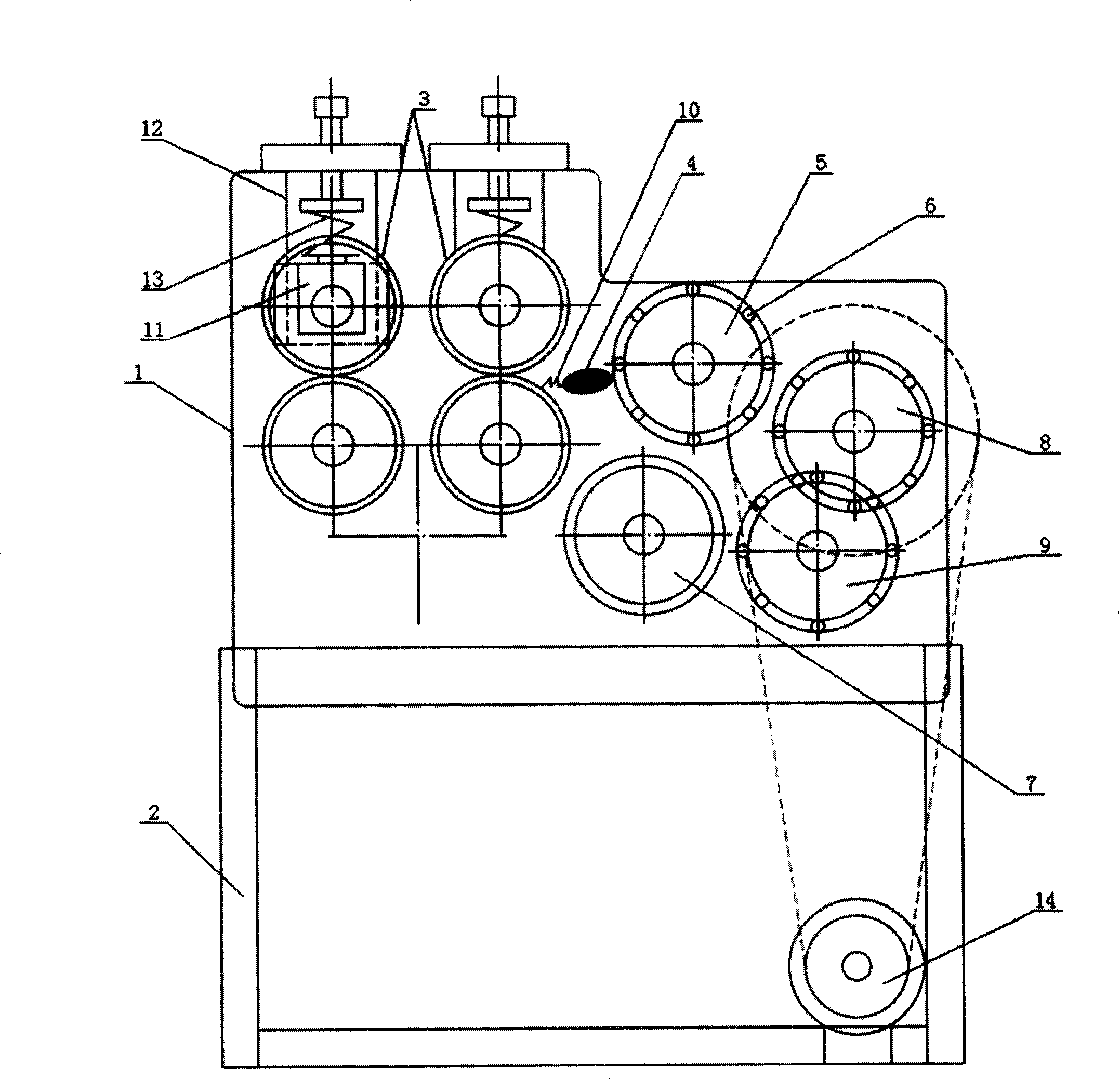 Cotton stalk skin-core mechanical separation method and special equipment