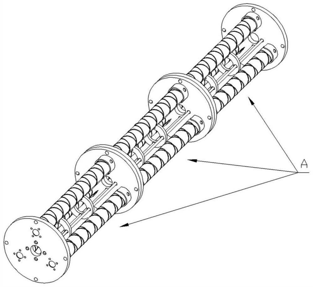 Variable stiffness soft body snake arm