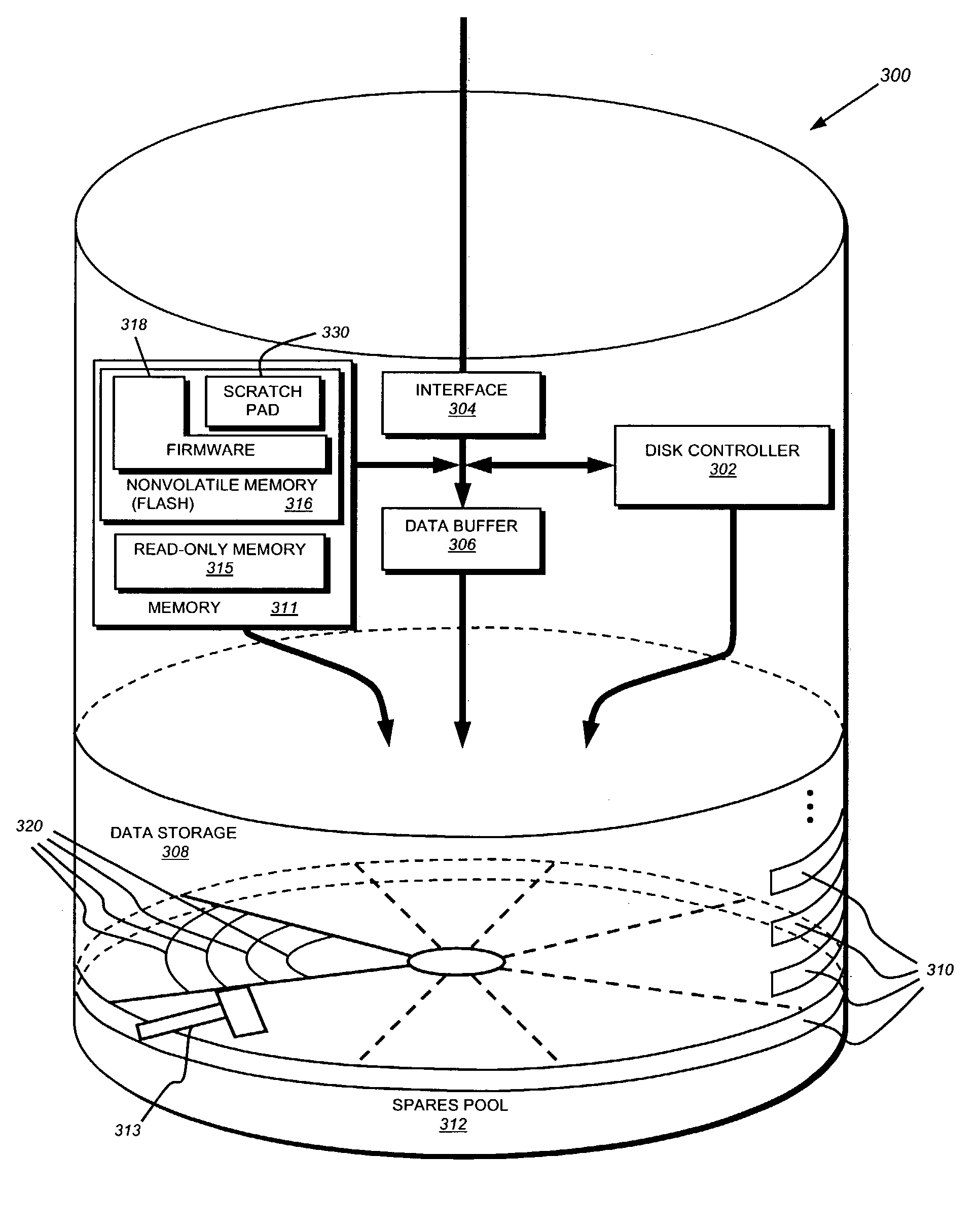 System and method for logging disk failure analysis in disk nonvolatile memory