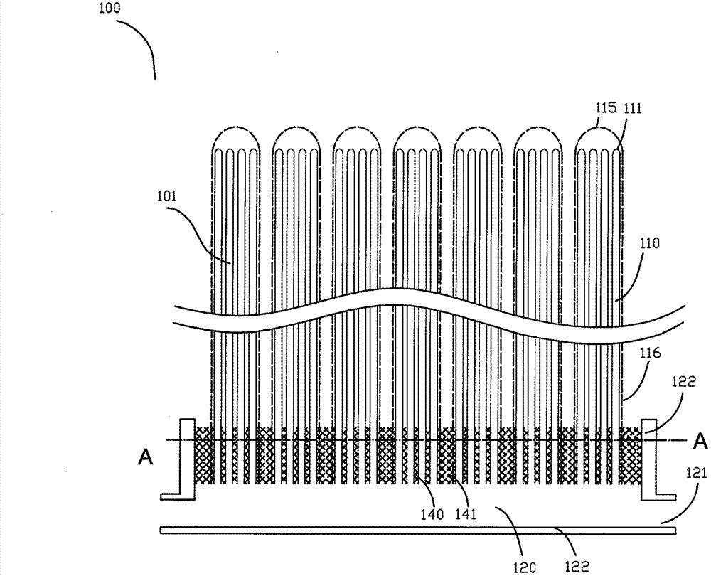 Membrane filter with waterweed type double filtration function