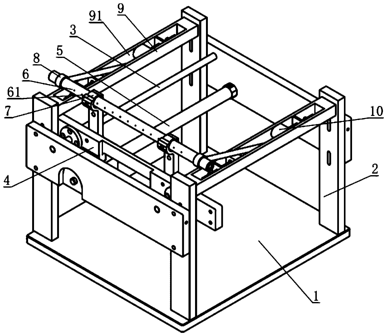 Self-adjusting type ink box dry blowing device