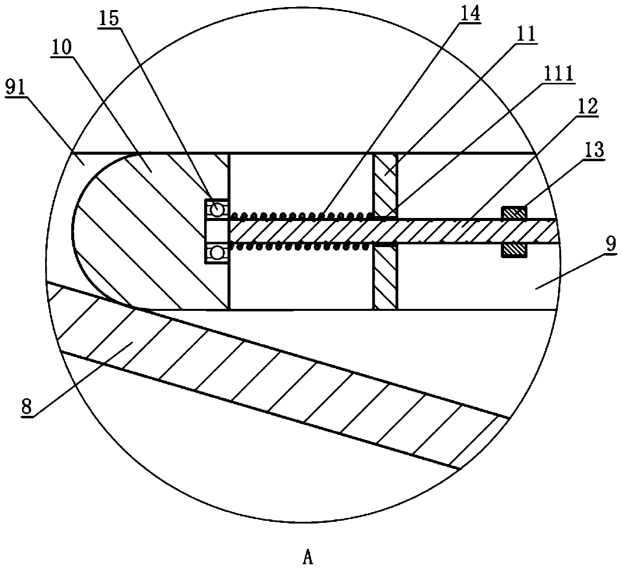 Self-adjusting type ink box dry blowing device